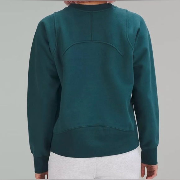 Lululemon Green Jasper Loungeful Crewneck Pullover *Embroidered - Picture 2 of 7